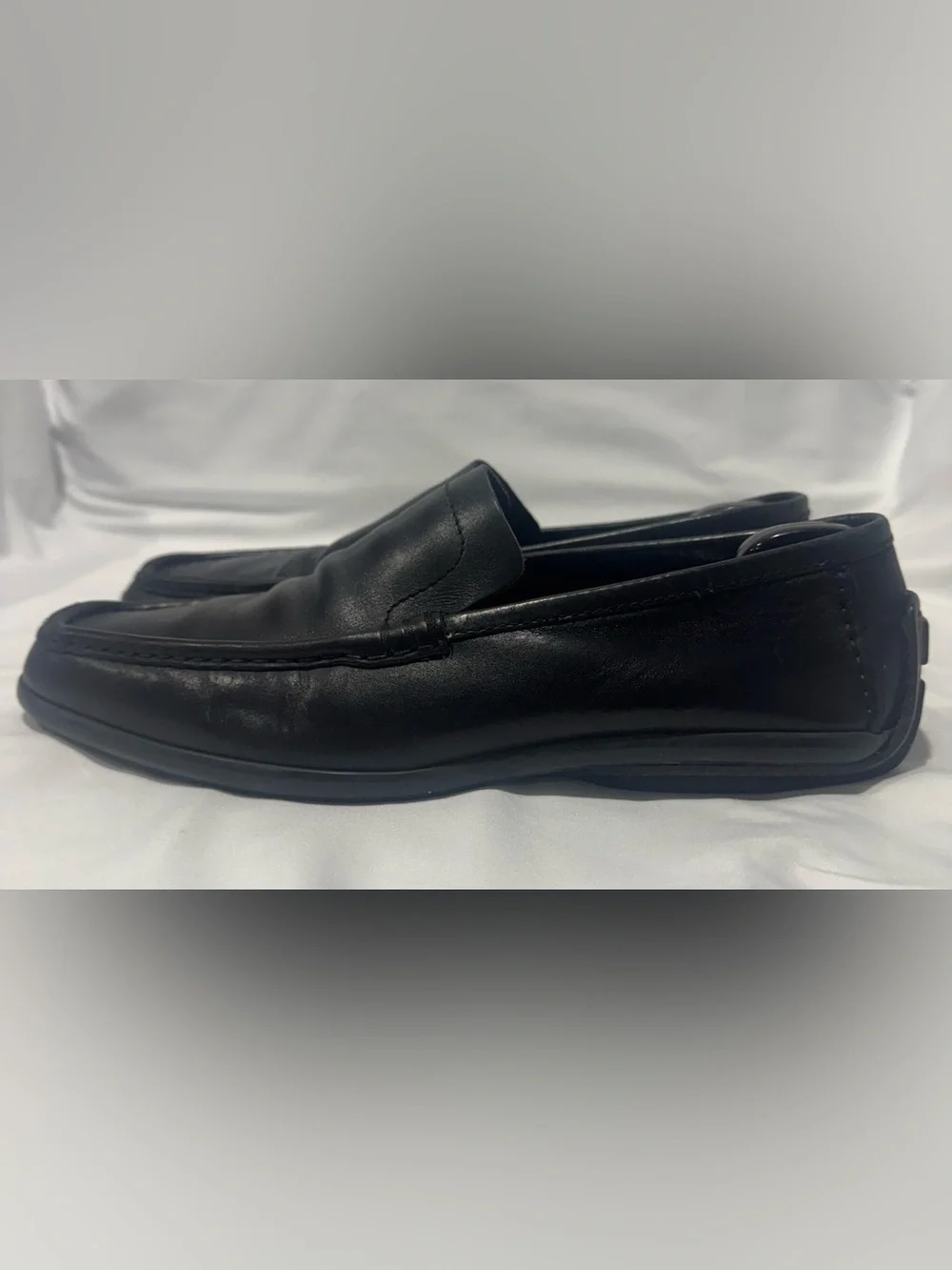 Gucci Black Leather Driving Loafers Men’s 10.5D Made in Italy